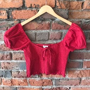 Cotton Candy LA red cropped top